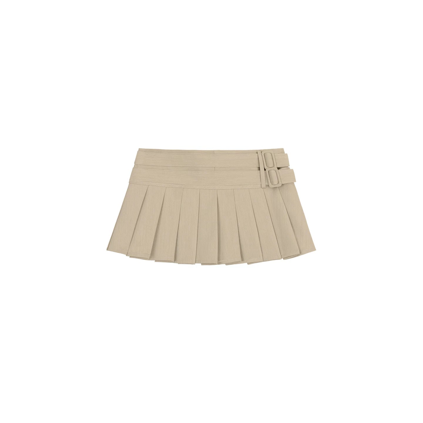 Light Apricot Pleated Skirt