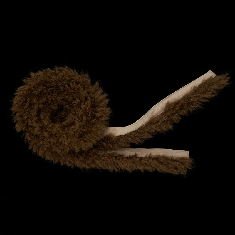 프링지 니트 벨티드 레이어 드레스