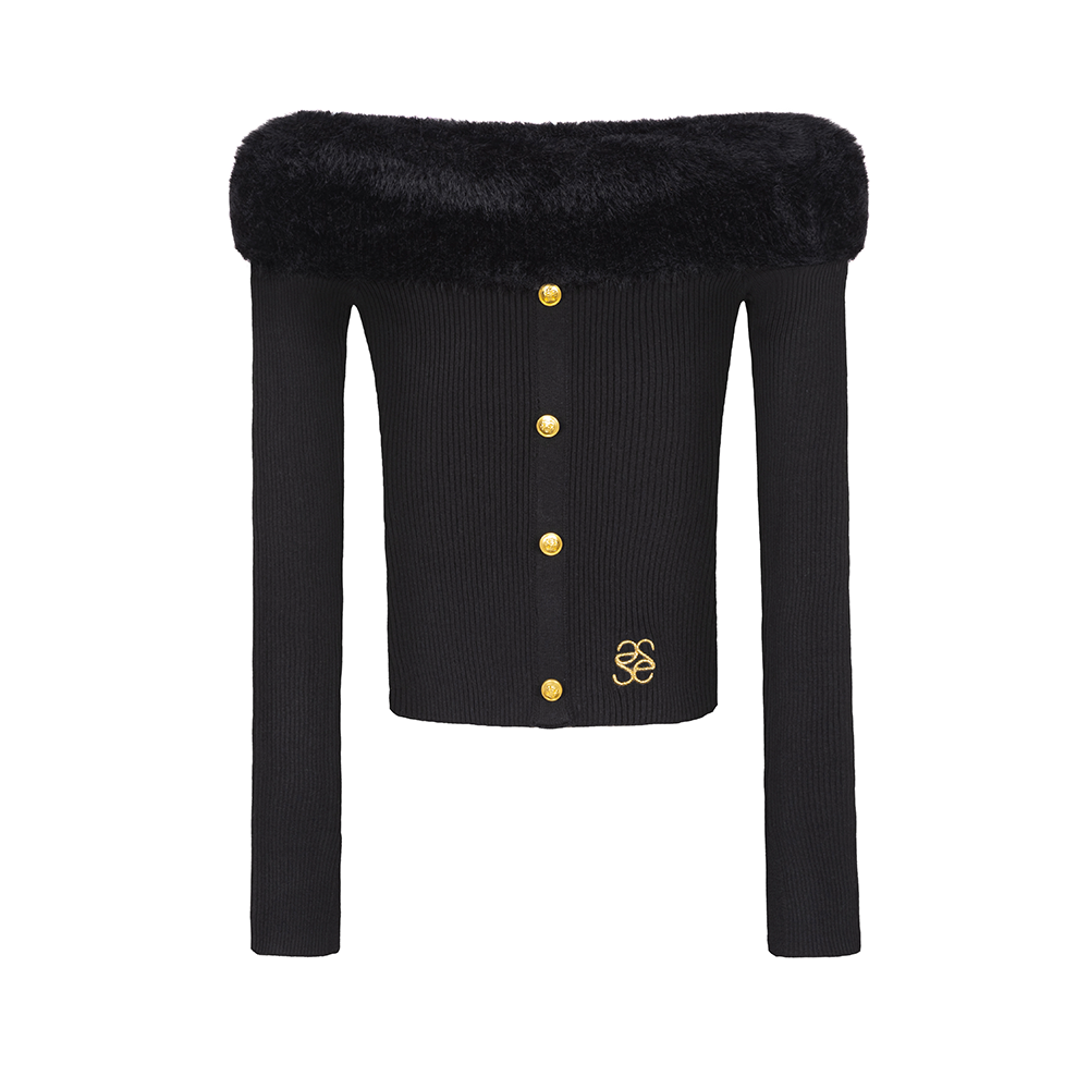 하나의 어깨 자수 로고 탑