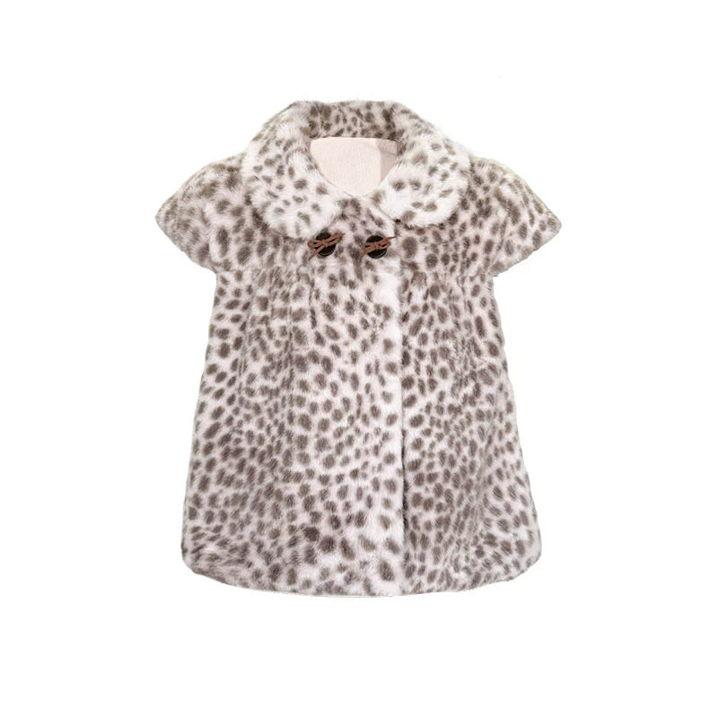 Leopard Print Faux Fur Jacket