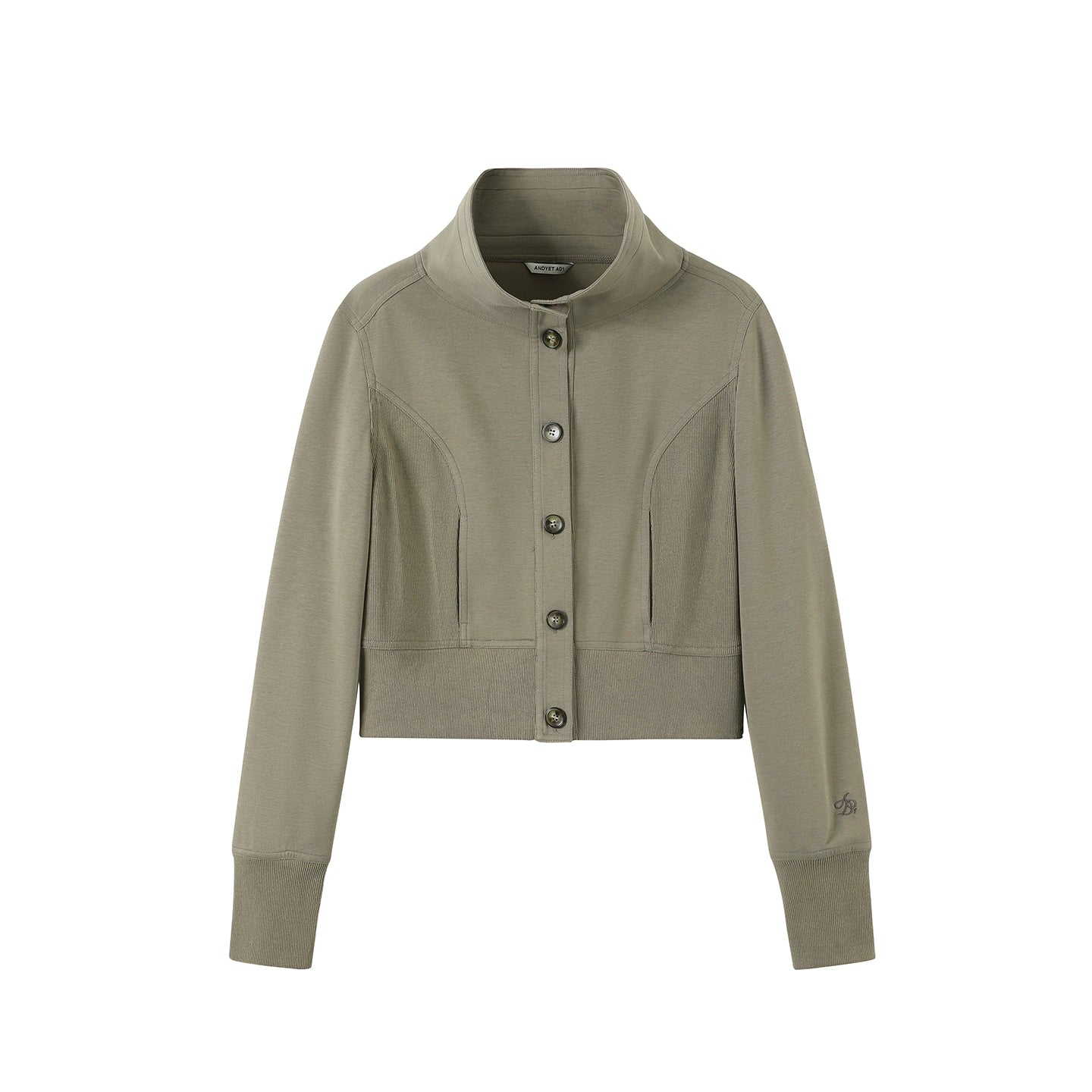 Vintage Stand-Up Collar Short Jacket