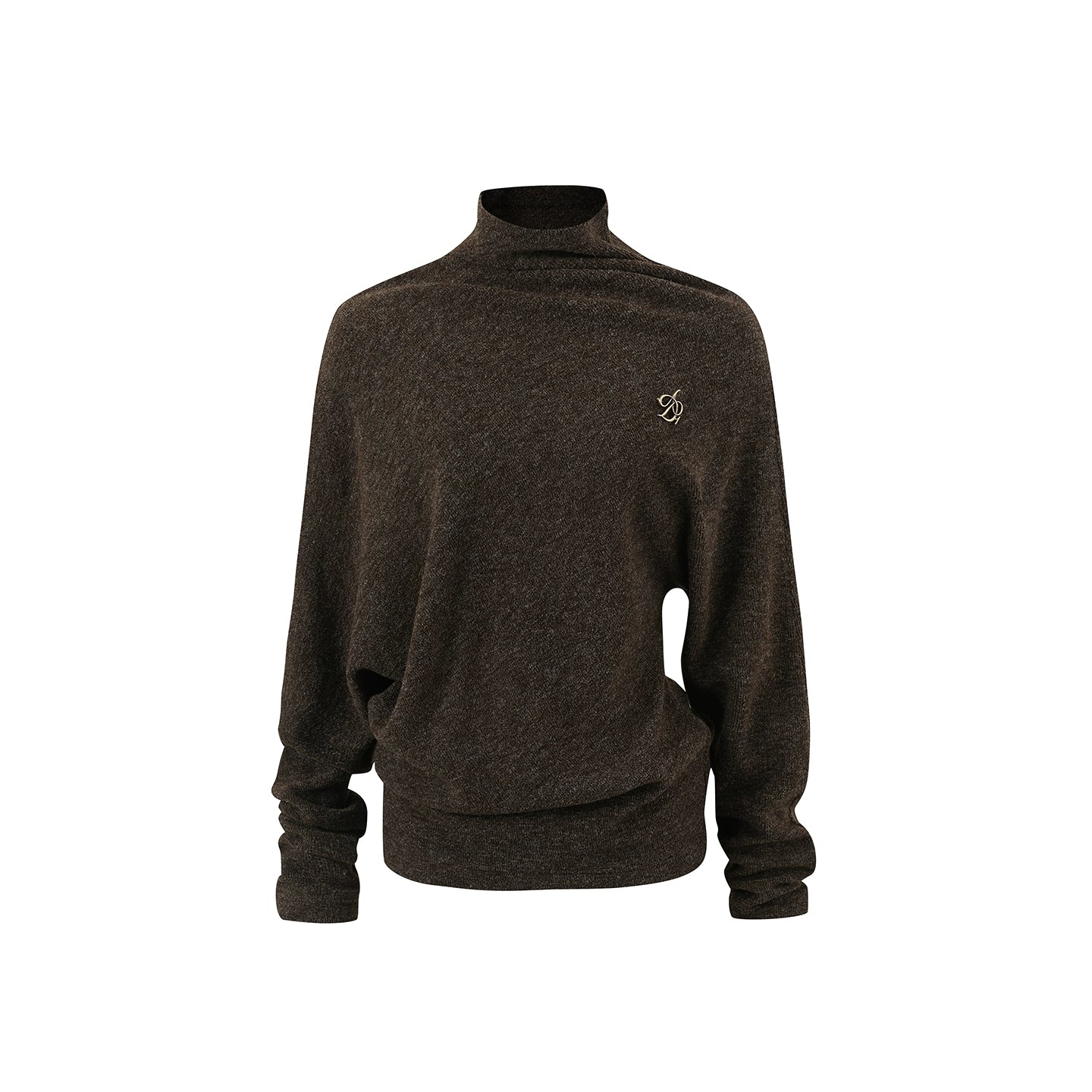 Bat Sleeve Stacked Collar Sweater