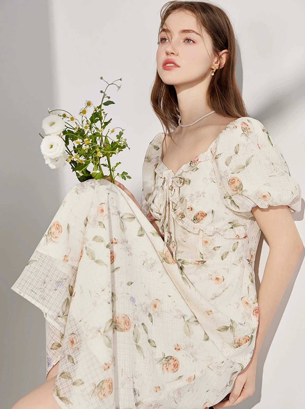 French Elegant V-Neck Dress