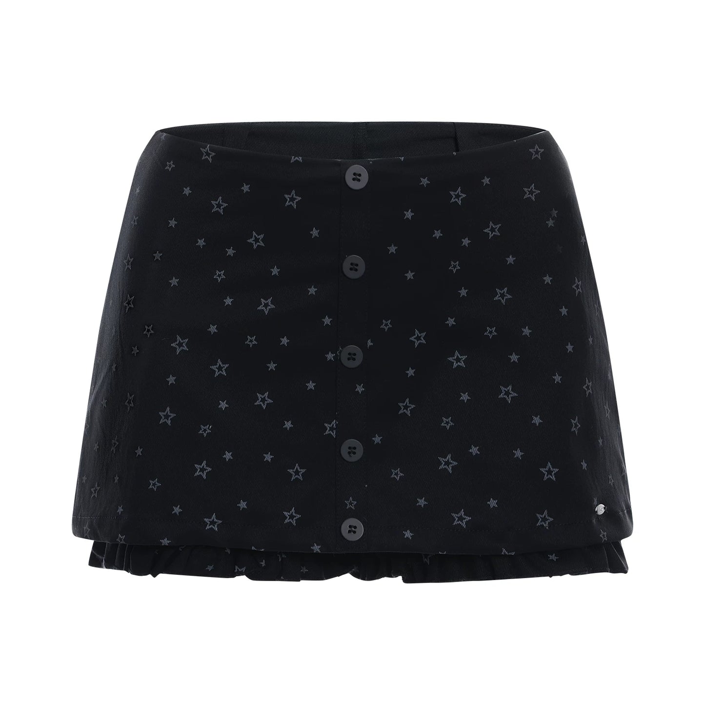 Patchwork Ruffled Mini Skirt