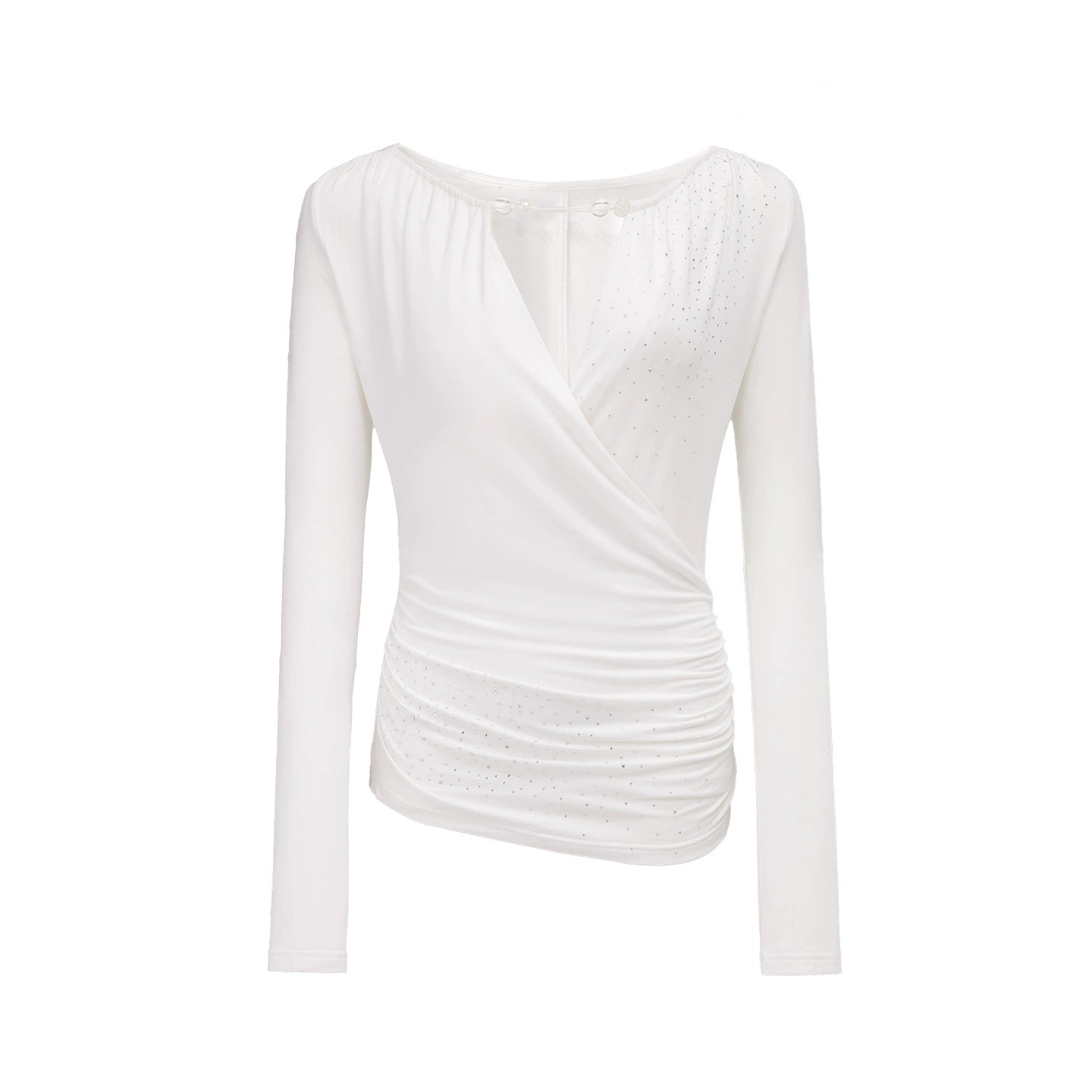 Cross Swing Collar Slim Diamond Top