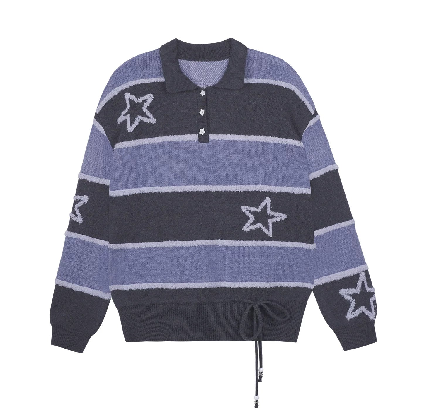Purple Striped Star Sweater