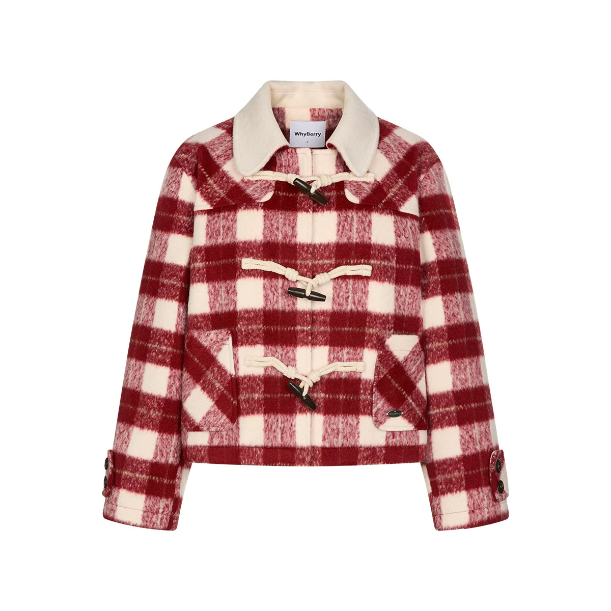 Retro Woolen Horn Button Jacket