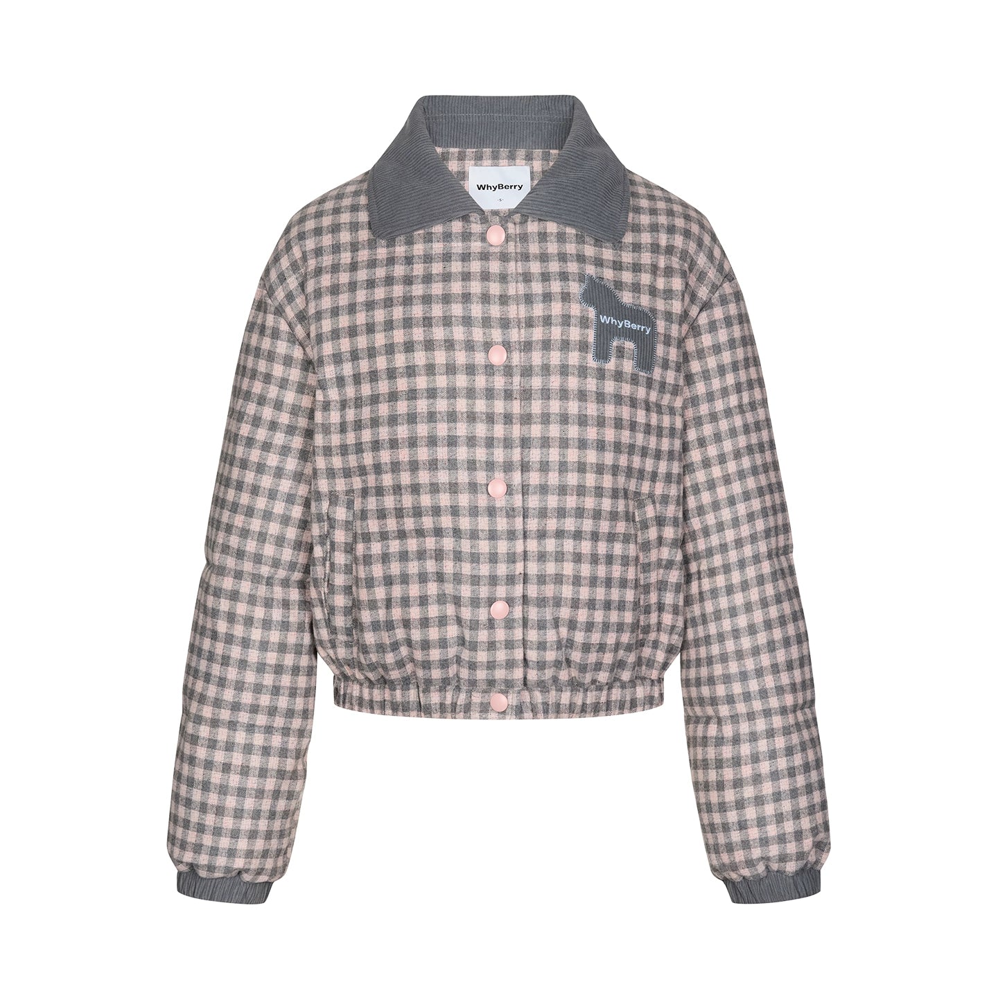 Contrast Plaid Bread Jacket