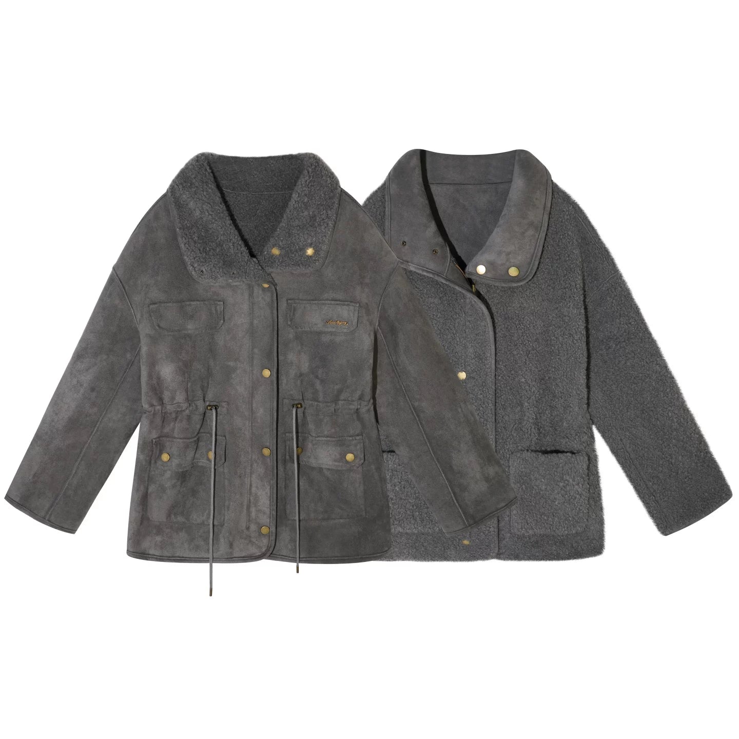Reversible Lamb Wool Biker Jacket