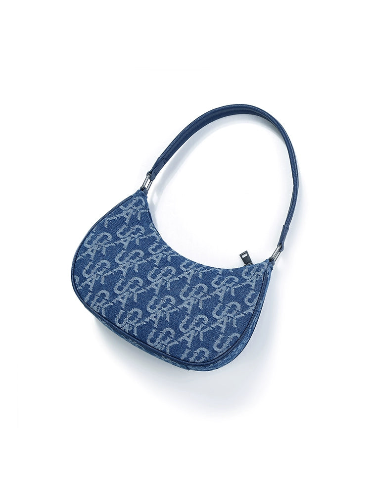 Sac de bras en denim bleu classique