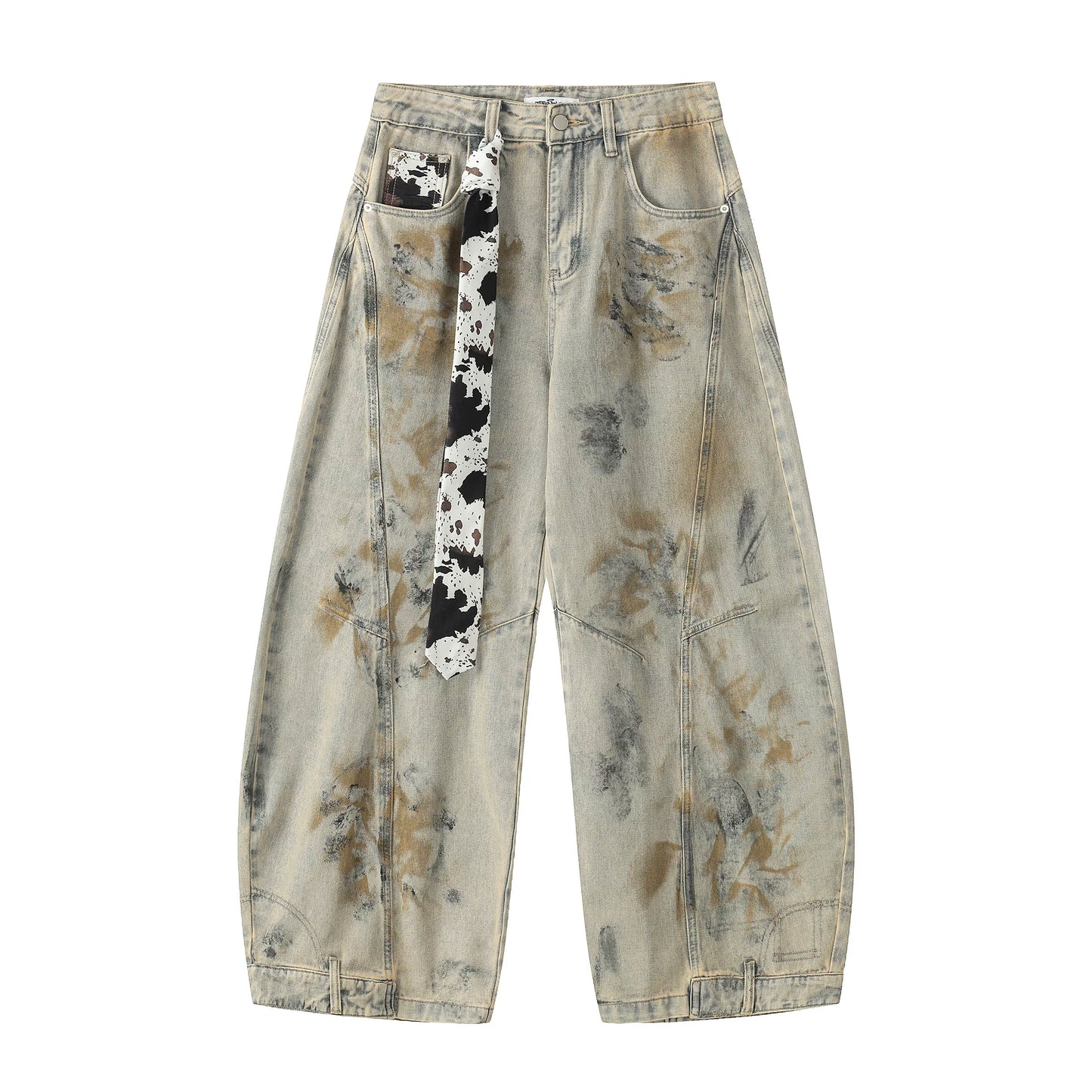 Vintage Distressed Curved Pants