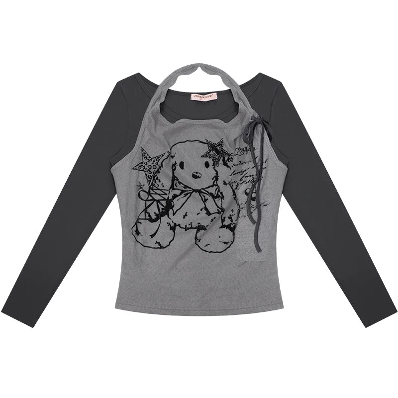 Rabbit Shadow Halter Top