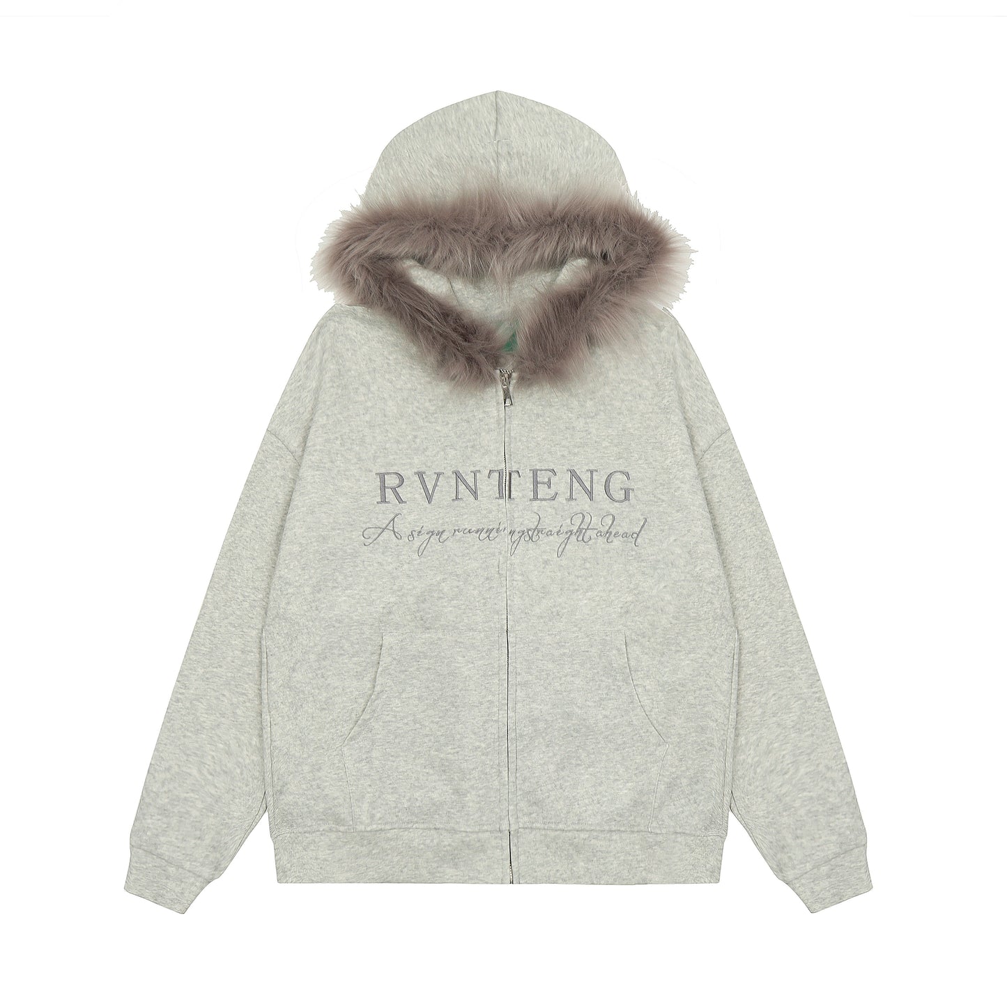 Loose Gray Cardigan Sweatshirt Jacket