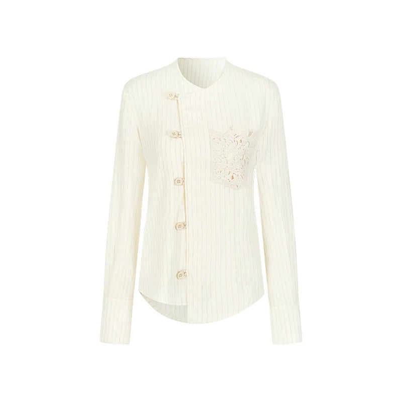 Moon Cage Linen Blouse