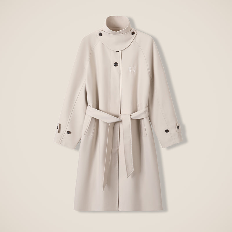 Chic Solid Color Trench Coat