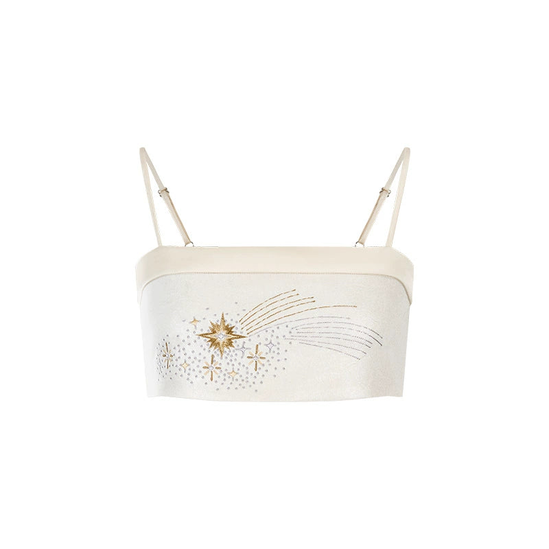 Lace Collar Knit Camisole Set