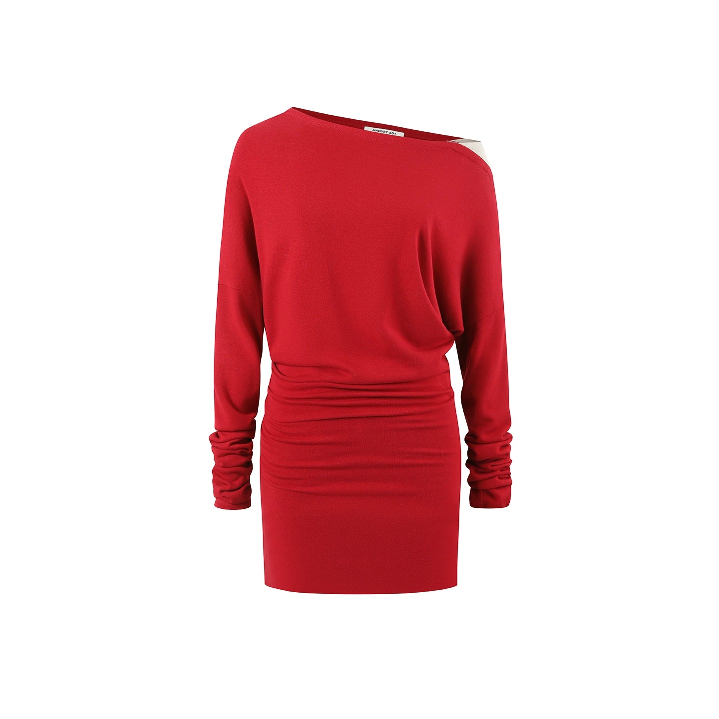 Asymmetrical Color-Block Knit Dress