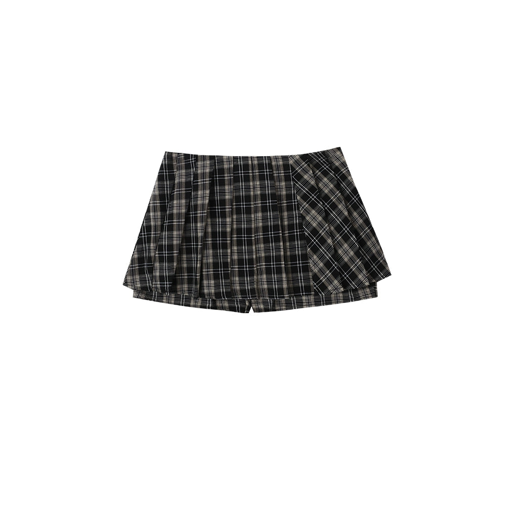 Plaid A-Line Mini Skirt