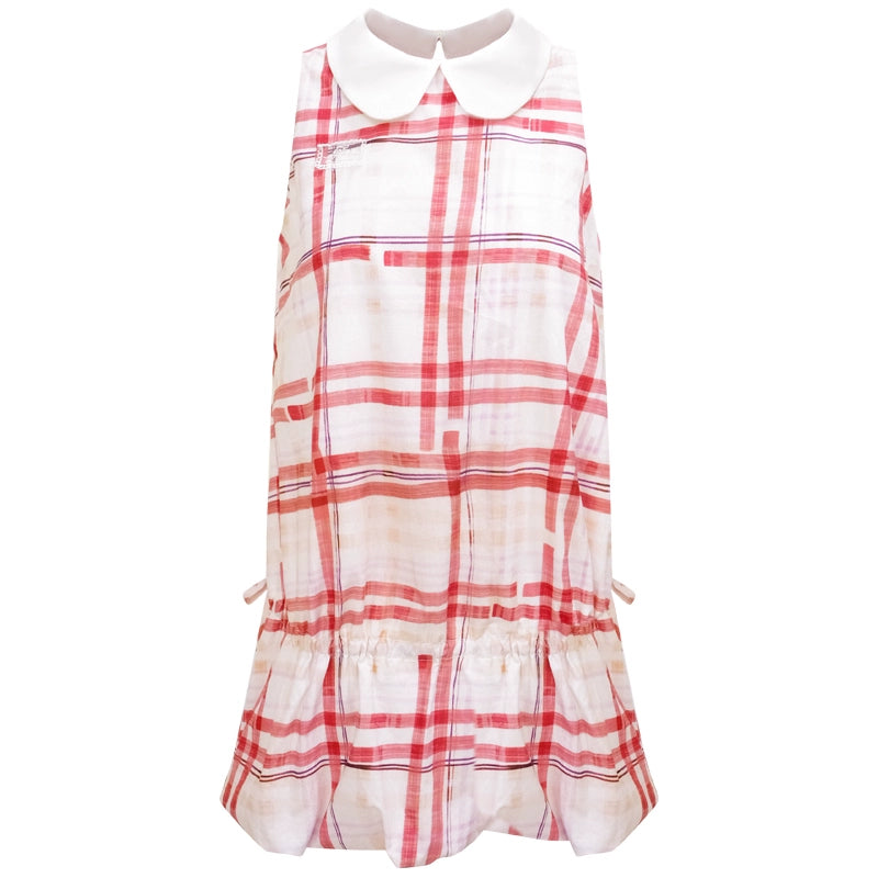 Pink Plaid Doll Dress