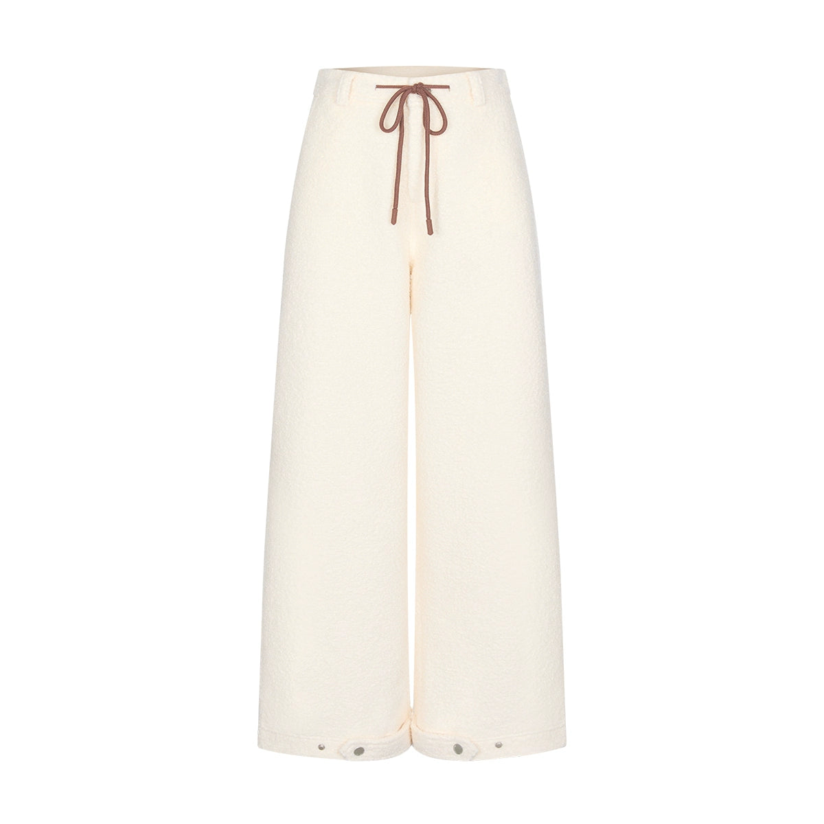 Thick Lambswool Straight-Leg Pants