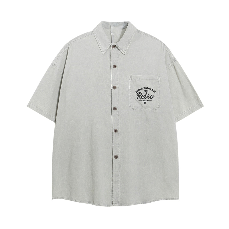 빈티지 반팔 트렌디 셔츠