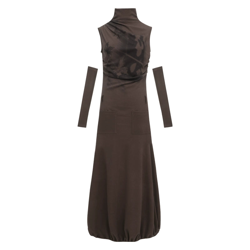 하이넥 포켓 드레스