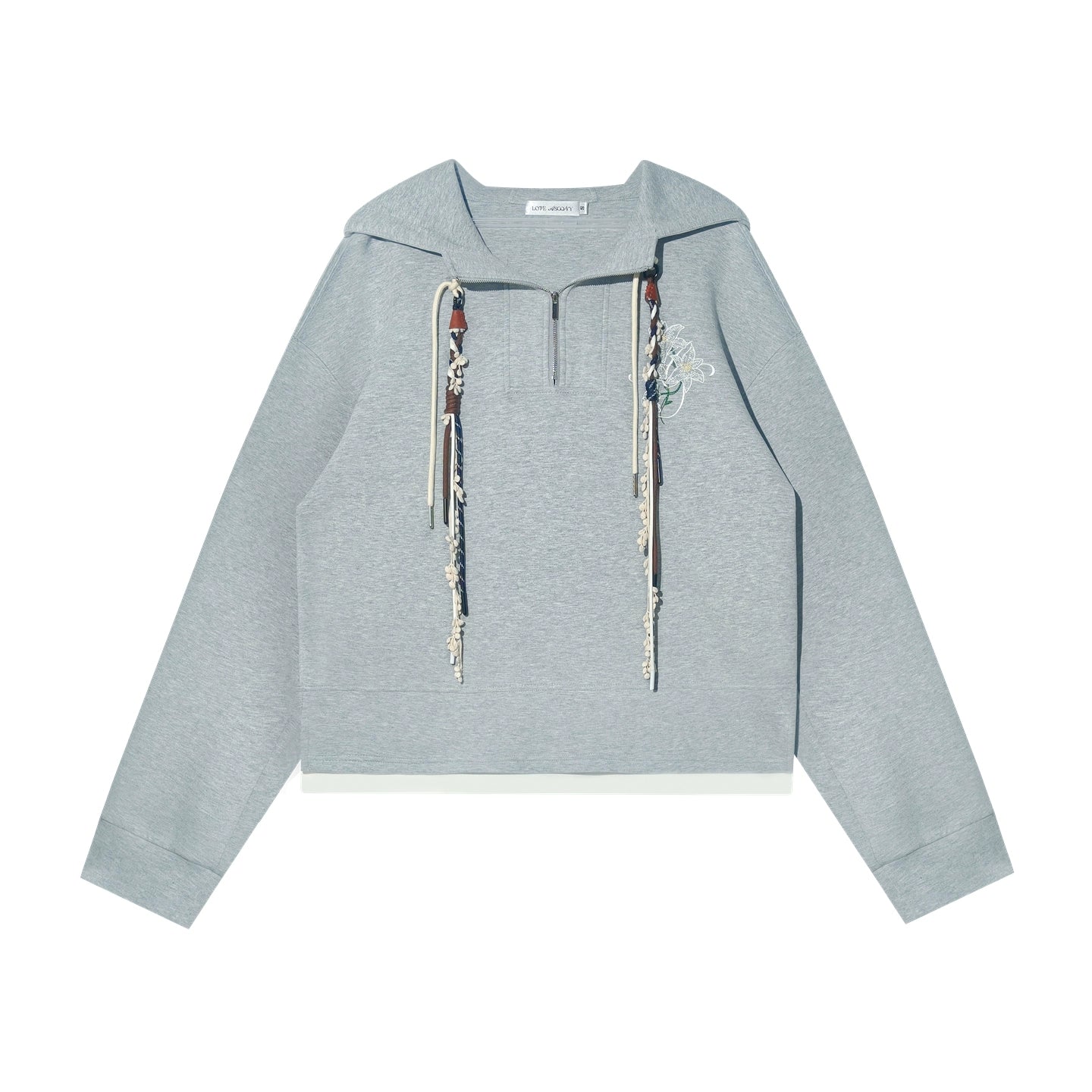 Embroidered Flower Sweatshirt