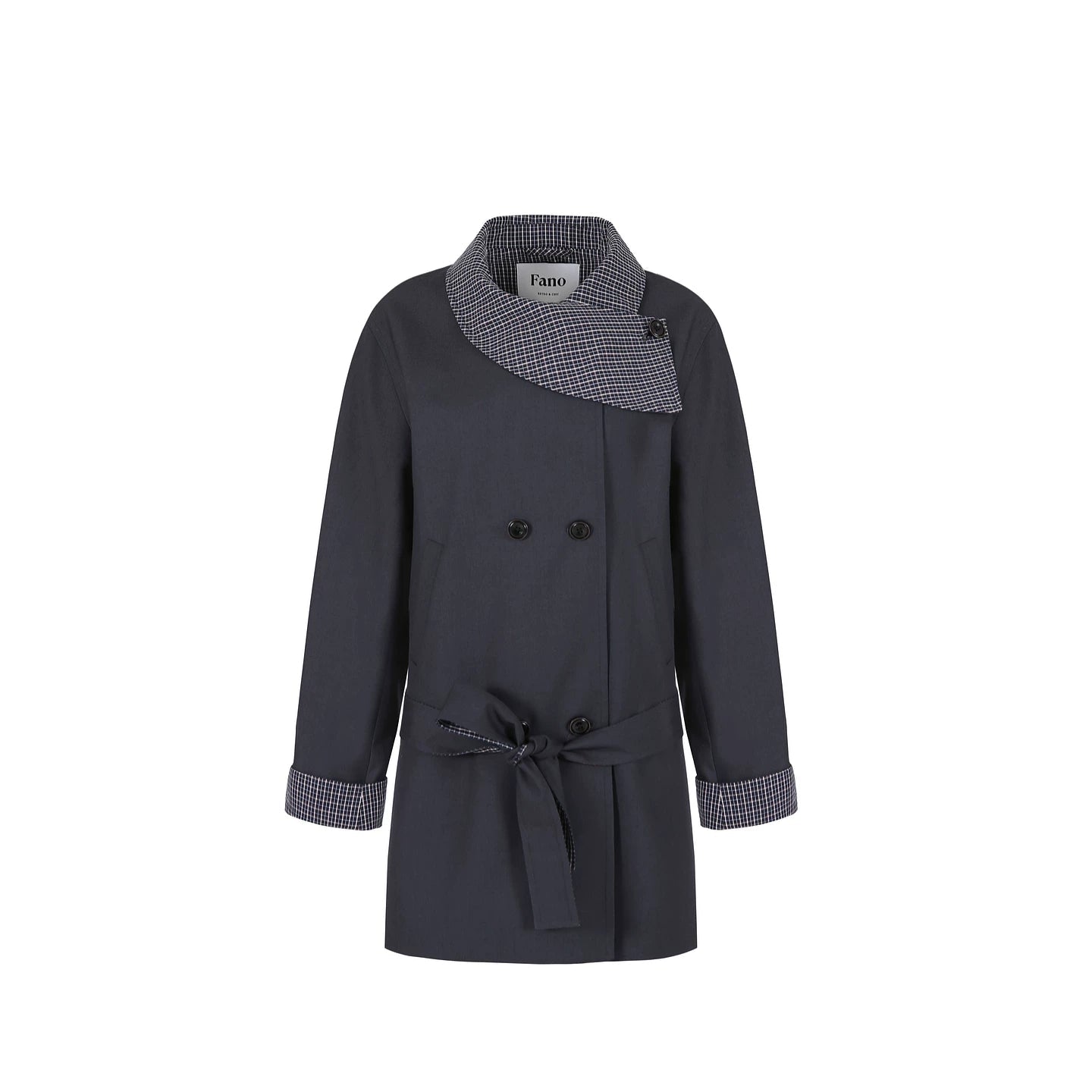 French Contrast Patchwork Coat