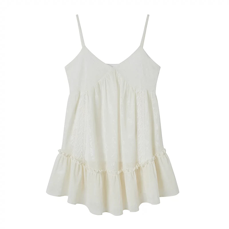 편안한 자카드 크롭탑