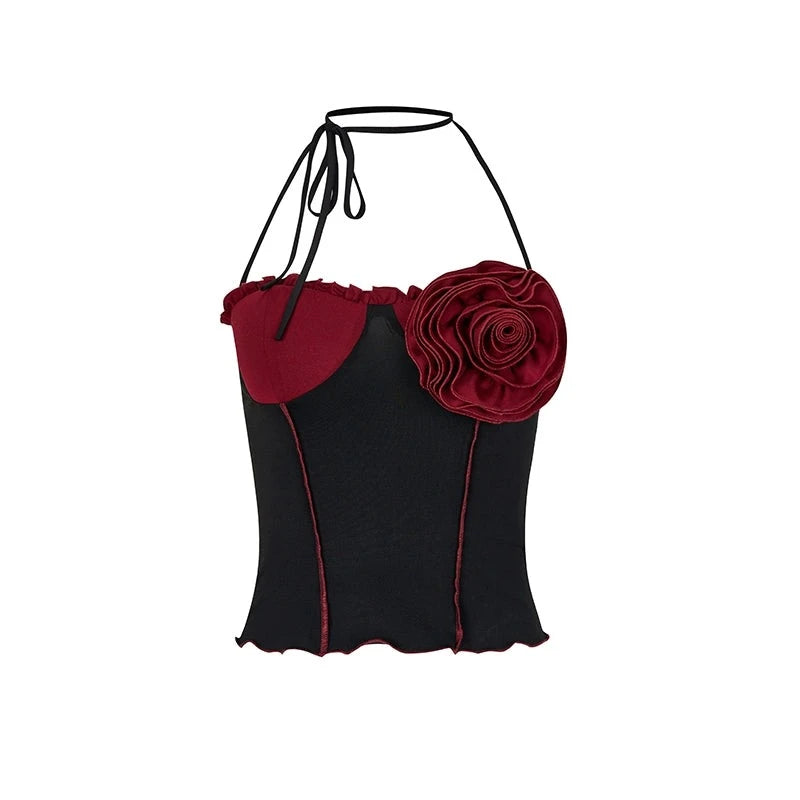 Rose Camisole Fungus Trim Top