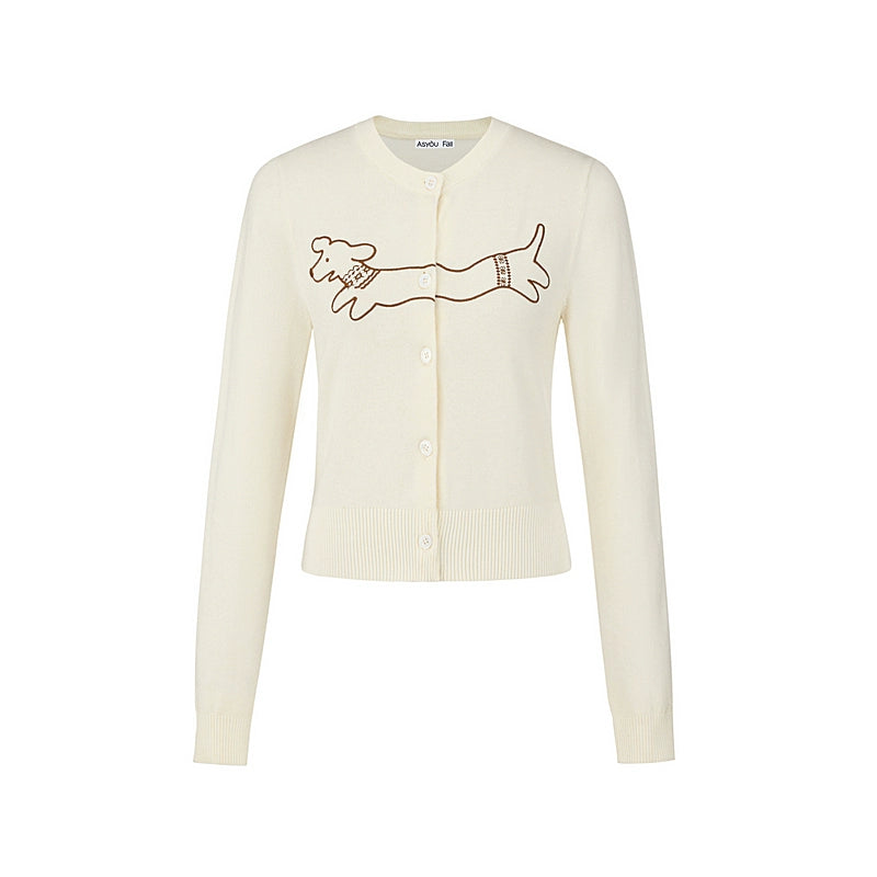 Embroidered Knitted Casual Top