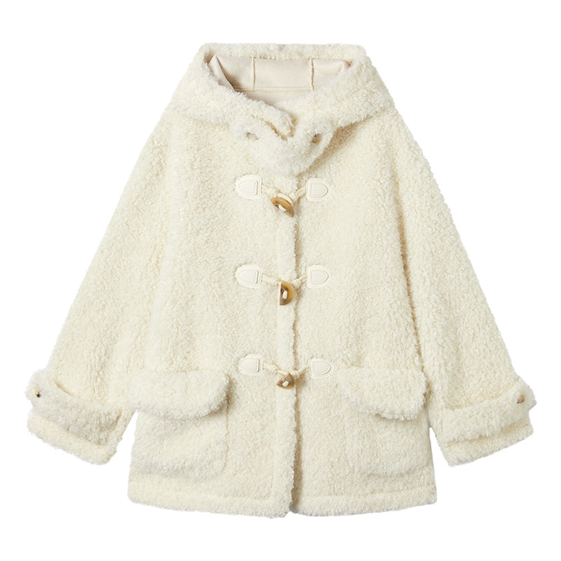 Hooded Faux Shearling Coat