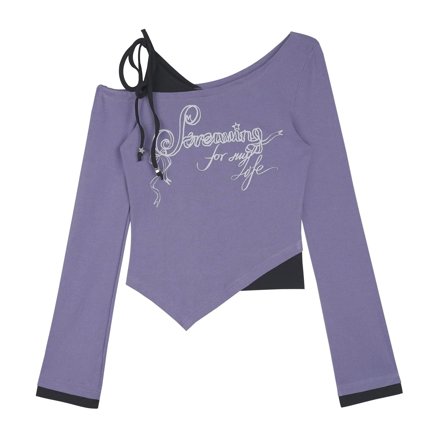 Black and Purple Fighting Spirit Top