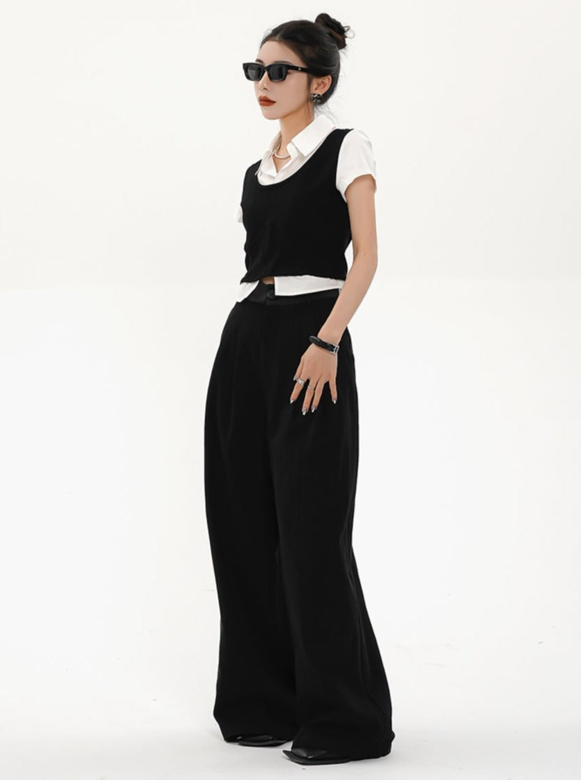 풀오버 반팔 셔츠