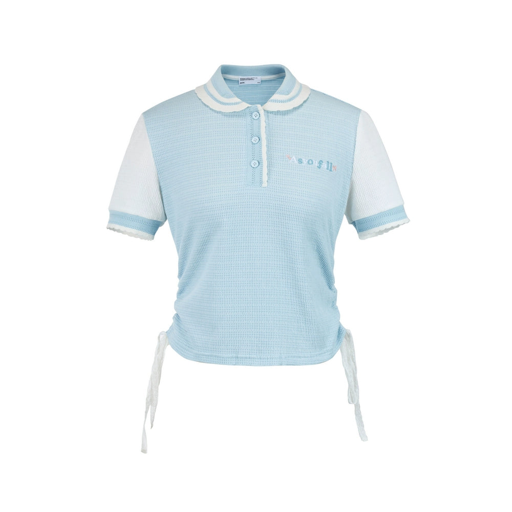 Short Sleeve Knit Polo T-Shirt