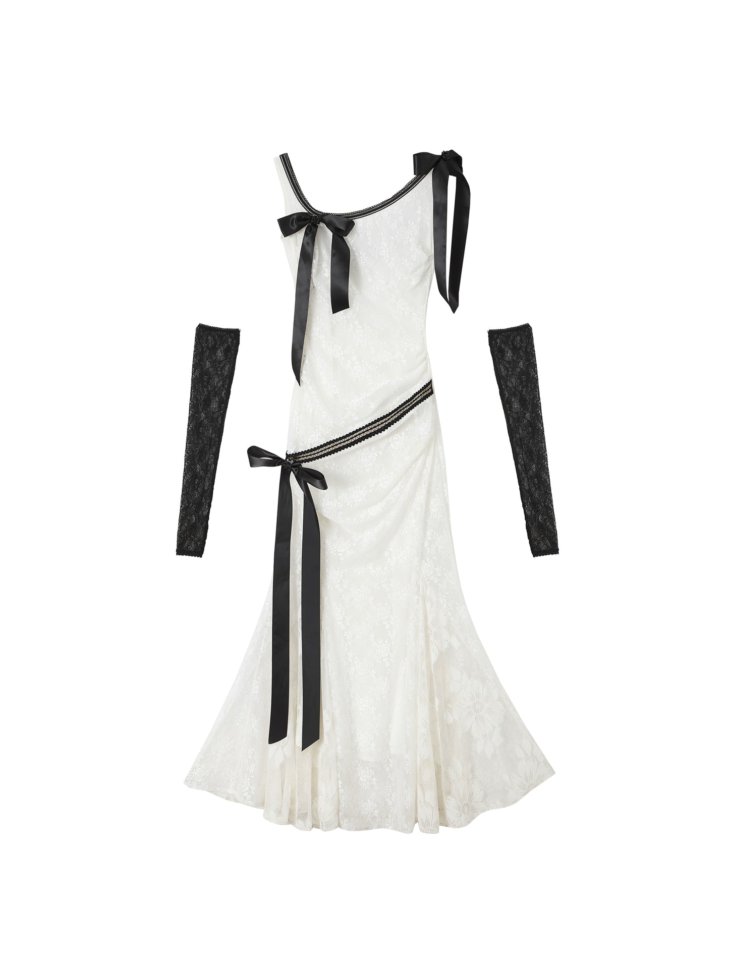 Heavy Industries Lace Stitched Slip Dress