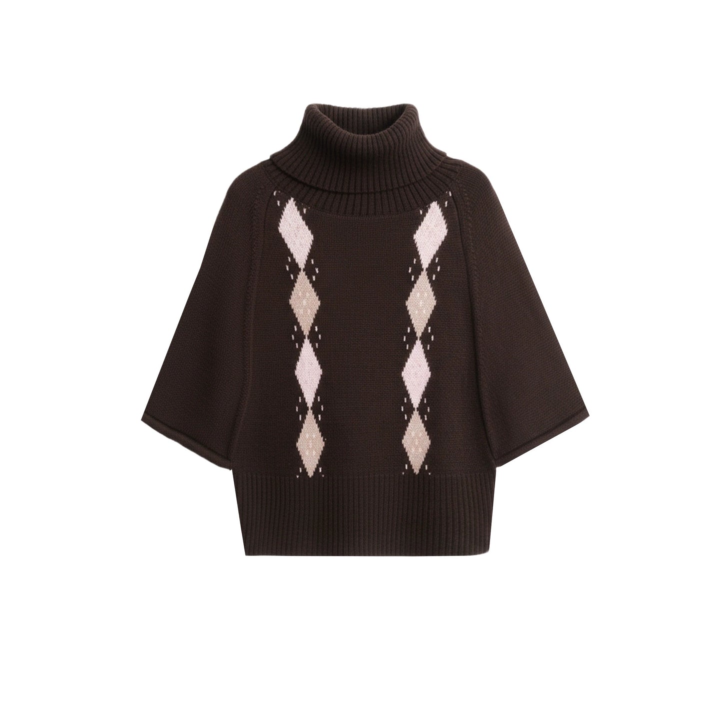 Retro Diamond Wool Knit Sweater