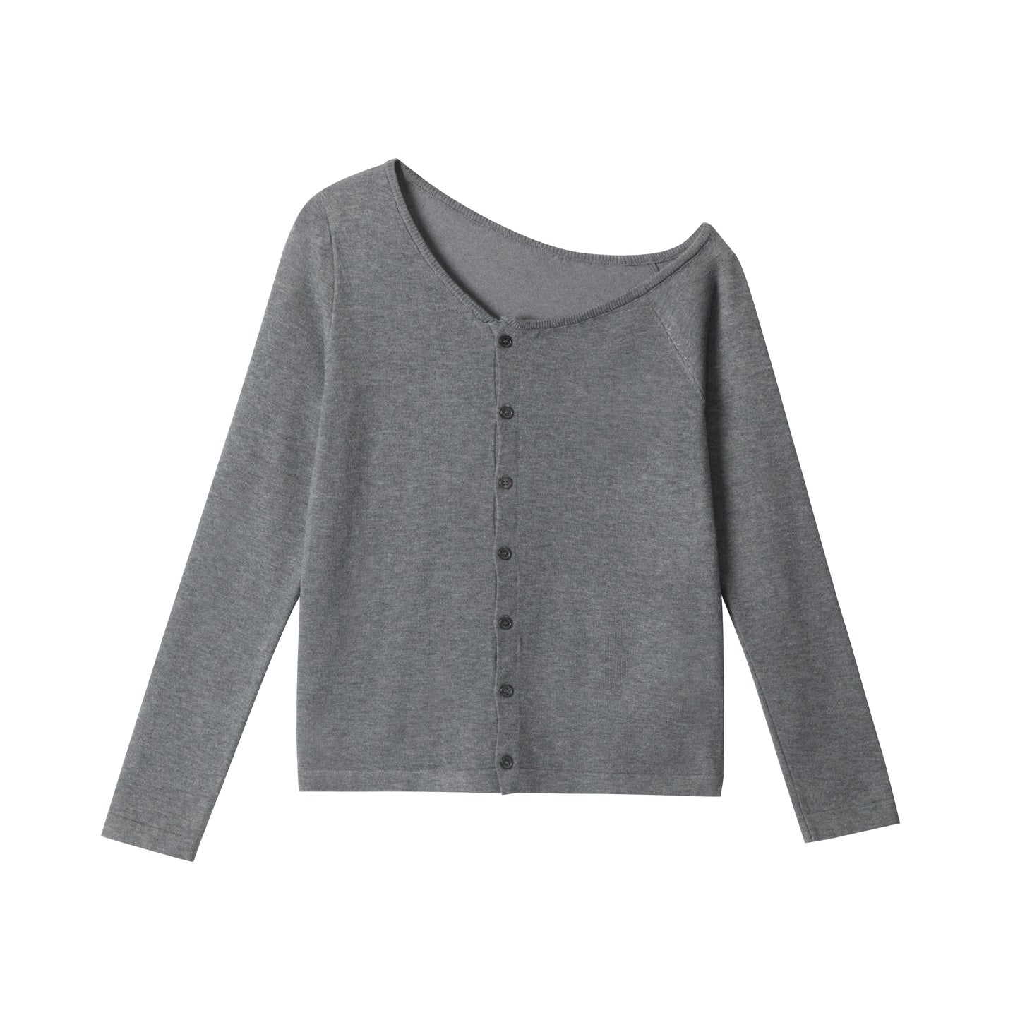 Black Knitted Off-Shoulder Cardigan