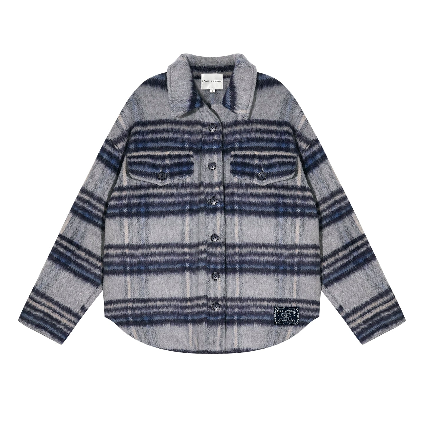 Asgony Plaid Woolen Jacket