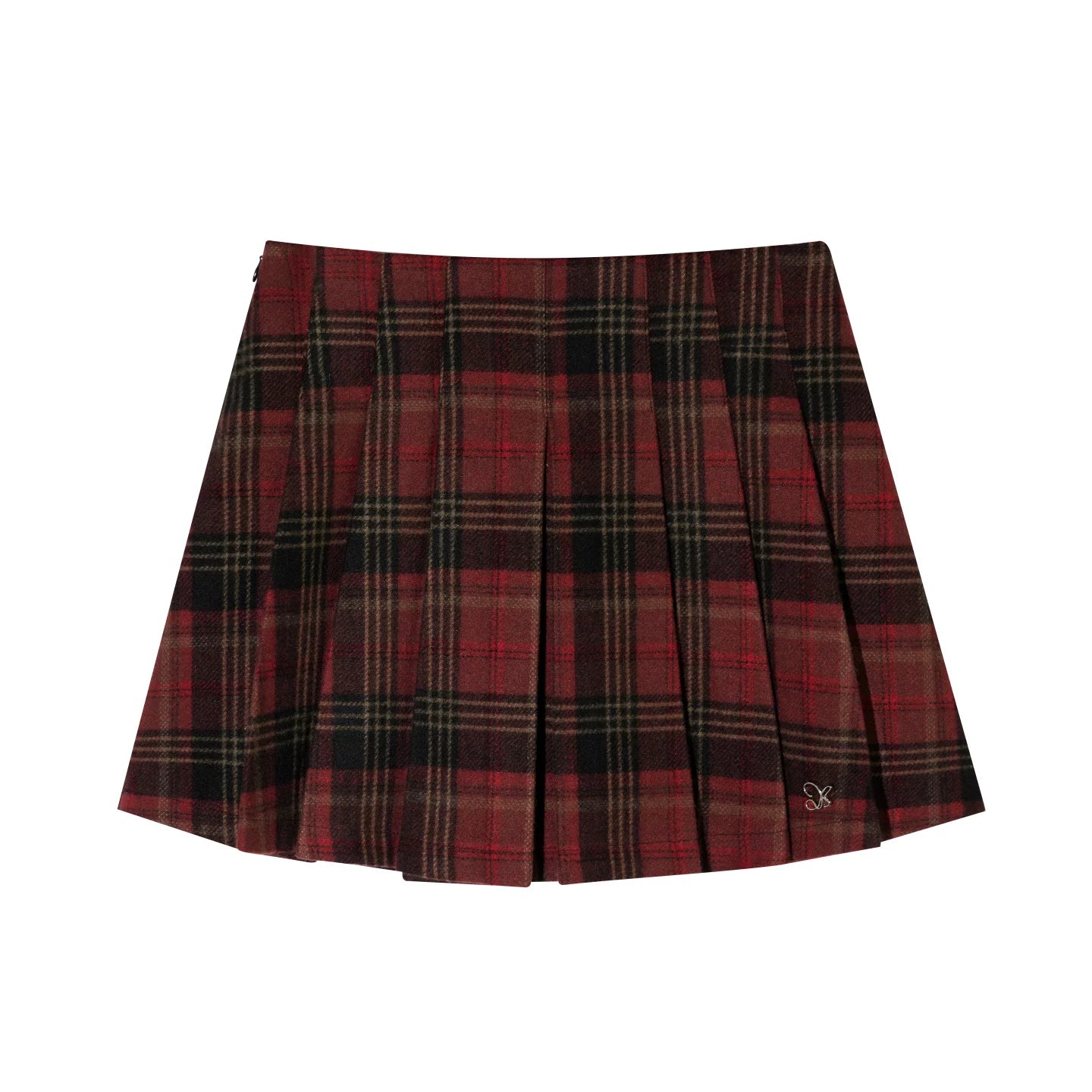 Retro Plaid Wool Skirt