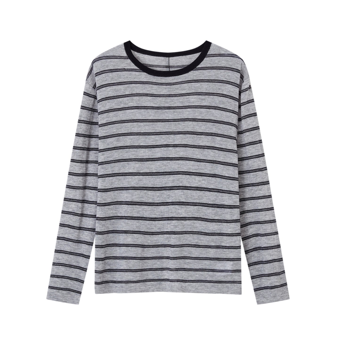 Vintage Striped Gray Knit Top