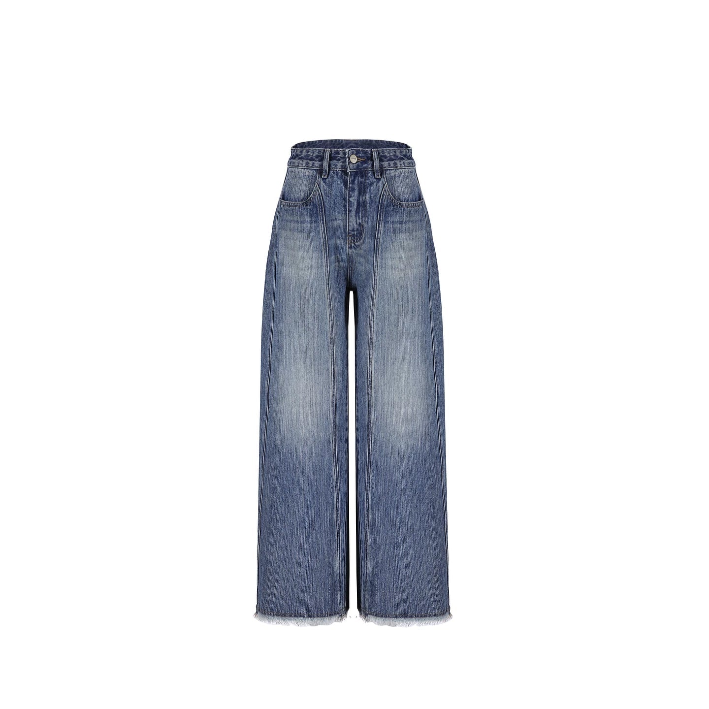 Washed Blue Split Pants