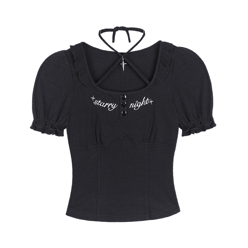 Vintage Black Lace Top