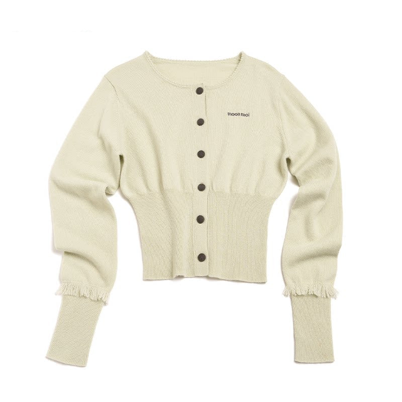 Embroidered Merino Wool Cardigan