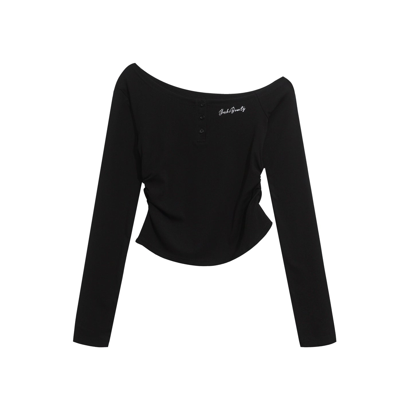 Black Asymmetrical Off-Shoulder Top