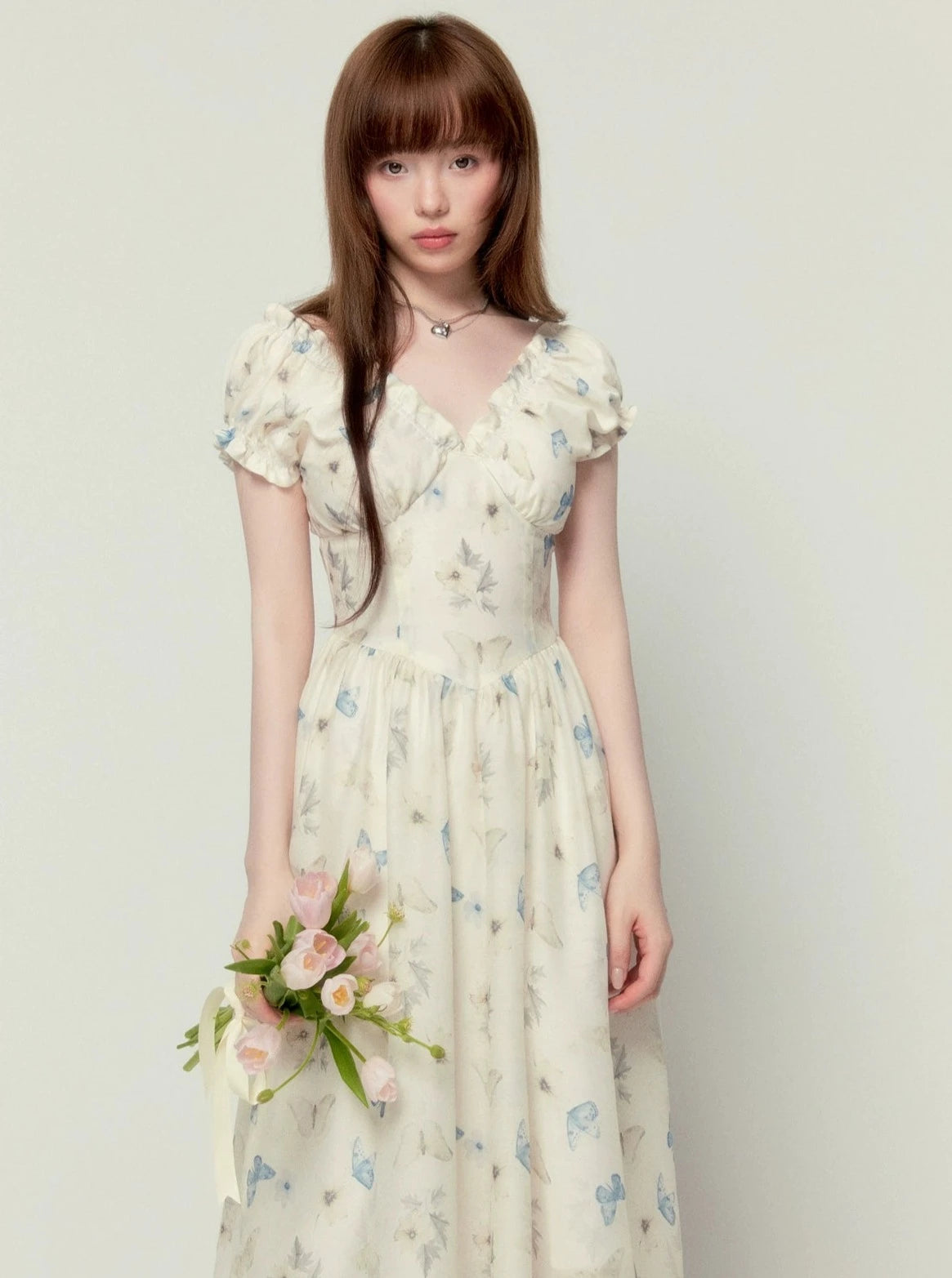 Butterfly Flower Feathers Dress