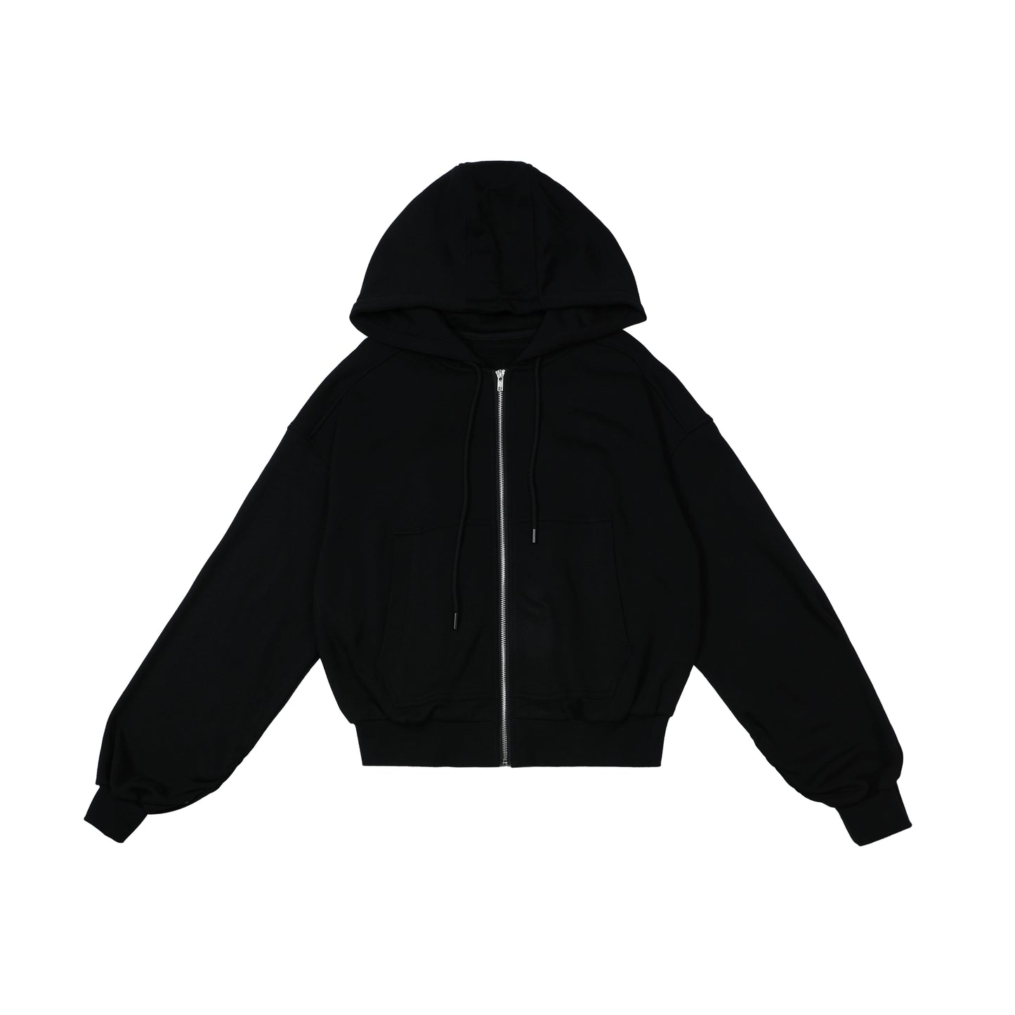 Rosa und schwarze lockere Kapuzenjacke