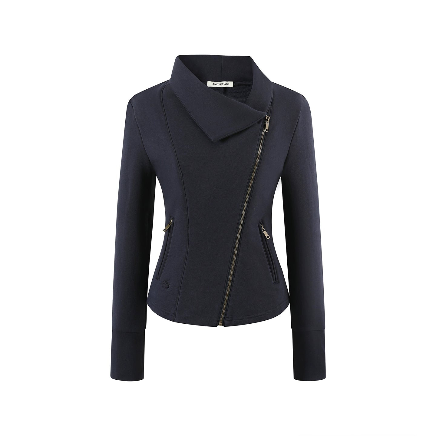 Lapel Diagonal Placket Short Jacket