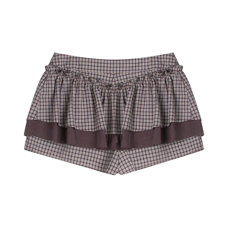Original Plaid Doll Collar Two-Piece Set-Up