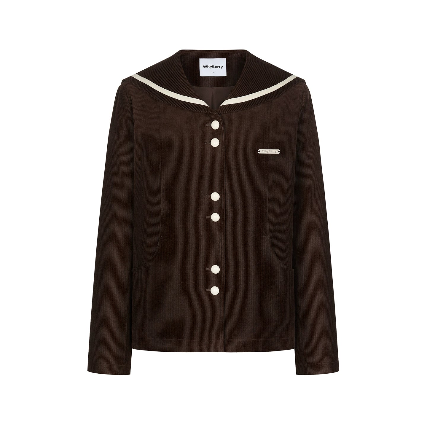 Navy Collar Corduroy Jacket